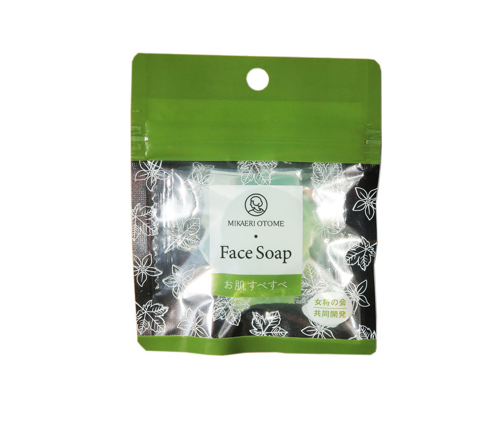 MIKAERI　OTOME みかえり乙女温泉石鹸 〈すべすべ〉グリーン 8g